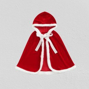 Christmas Costumes Hooded Poncho Cape Cloak Fleece Jacket Coat Winter